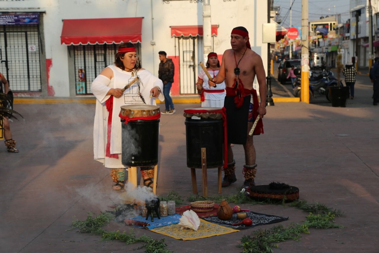 Bienvenida la primavera con danza azteca chichimeca en Chicoloapan 