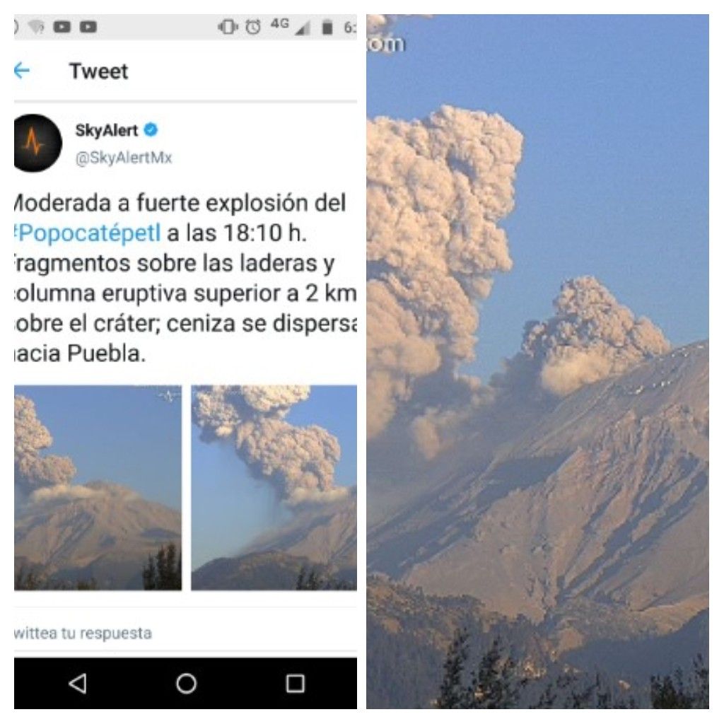Nueva Explosión en el Popocatépetl.