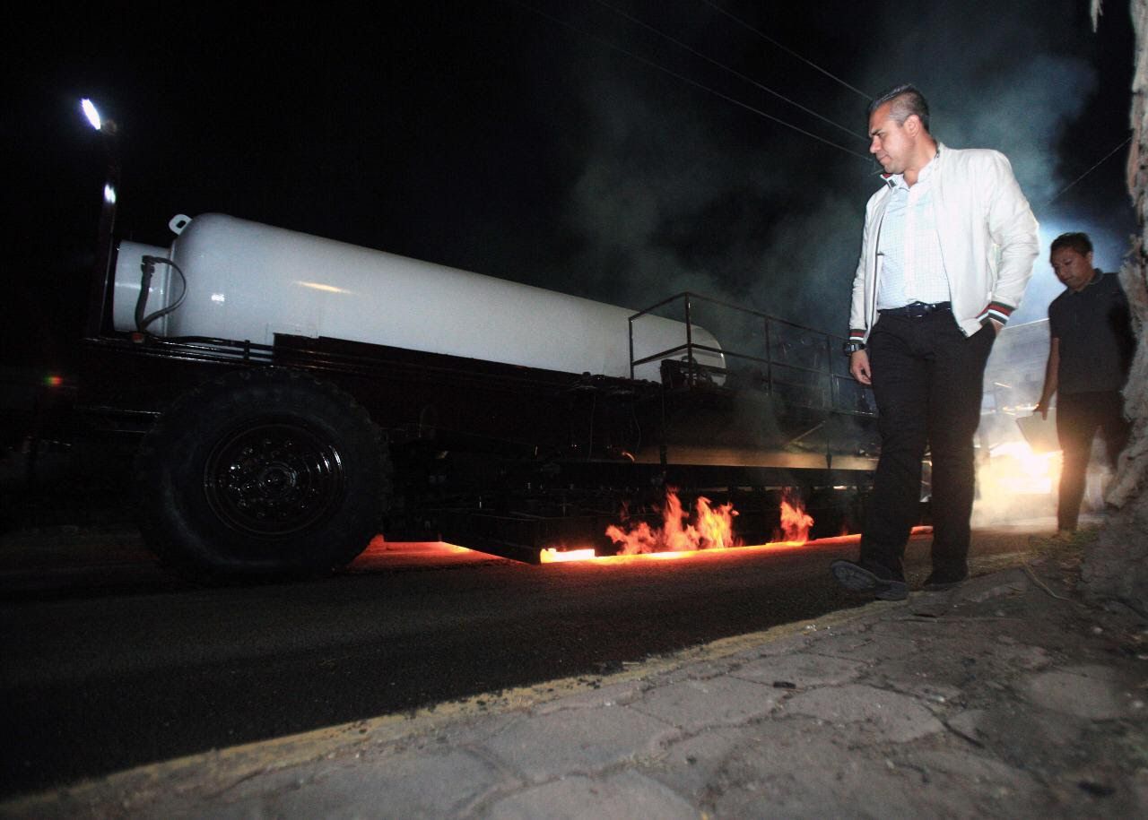 Recuperan máquina asfaltadora en Ecatepec
 