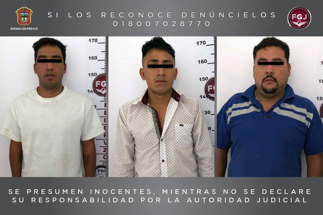 Detienen a tres por atracos en vehículos de Ecatepec y Coacalco