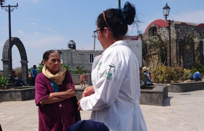 UIEM asesora en materia de salud a población cercana al volcán Popocatépetl