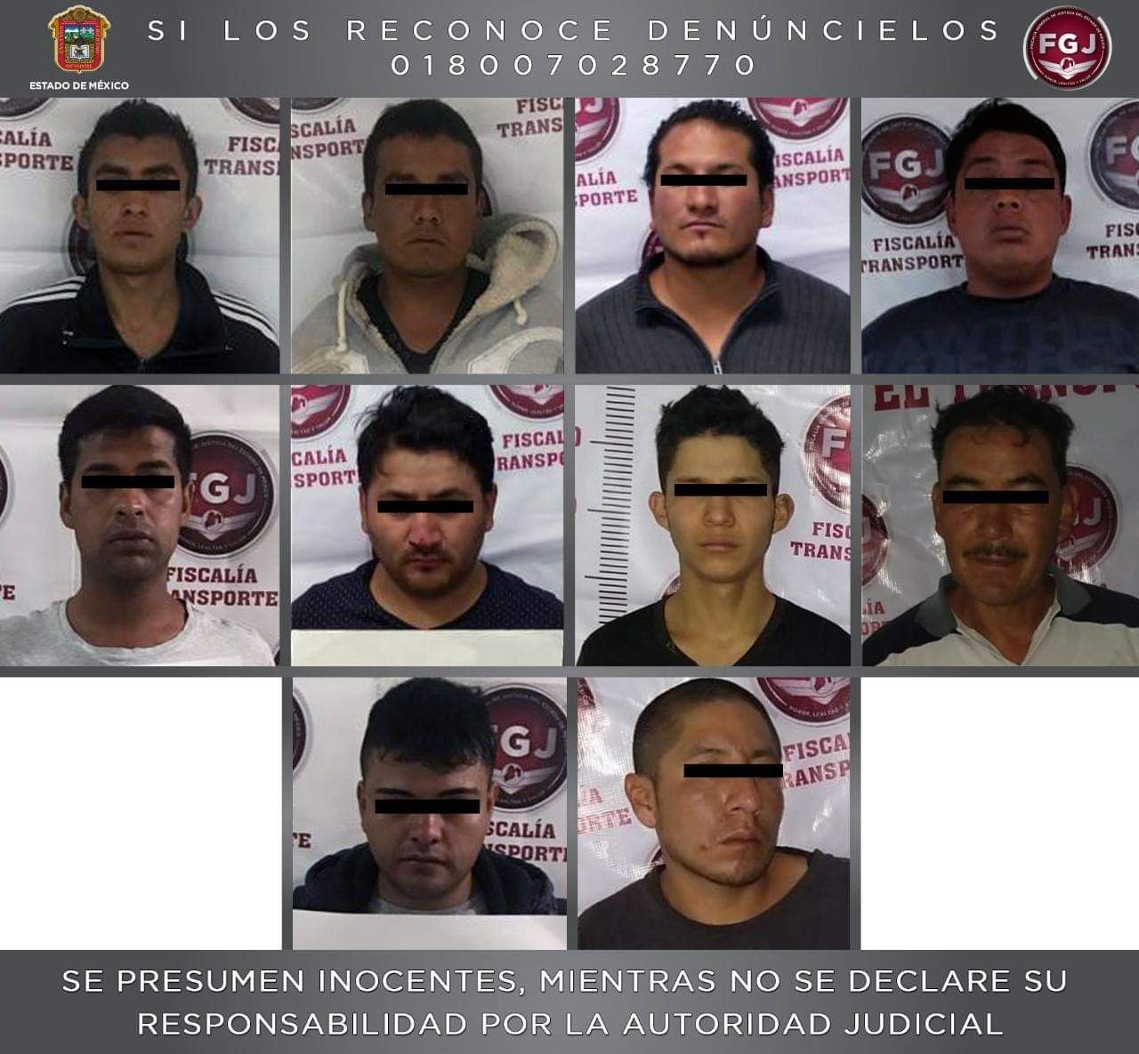 Detienen a 10 por robo de vehículos con violencia en Texcoco, Chimalhuacán y Ecatepec