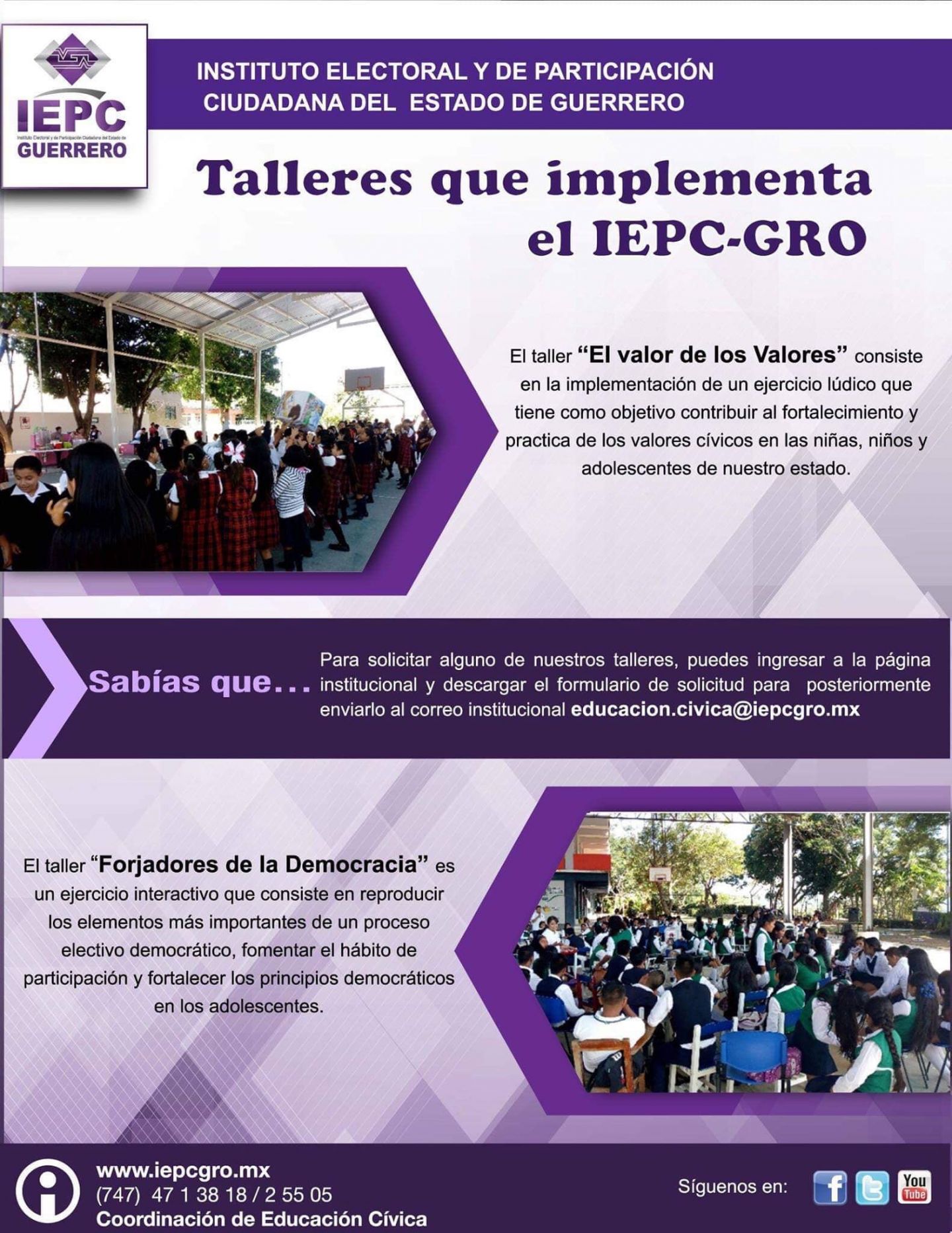 Convoca el IEPC Guerrero a talleres de formación cívica 