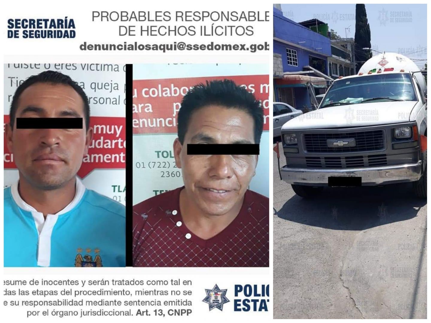 Detienen a dos por presunto robo de gas LP en Tecámac