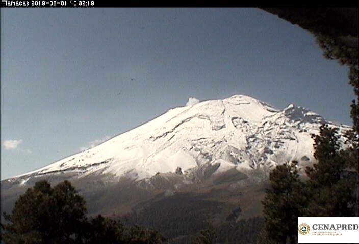 Reporte del monitoreo de CENAPRED al volcán Popocatépetl 01 de mayo