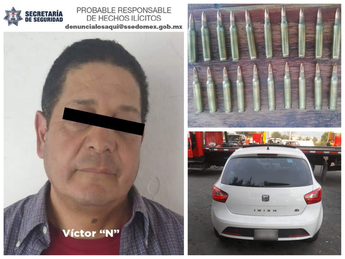 Cae presunto distribuidor de cartuchos y municiones en Amecameca