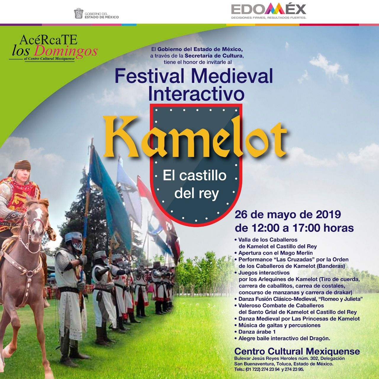 Se presentará en Toluca el festival medieval interactivo "Kamelot, el castillo del Rey’