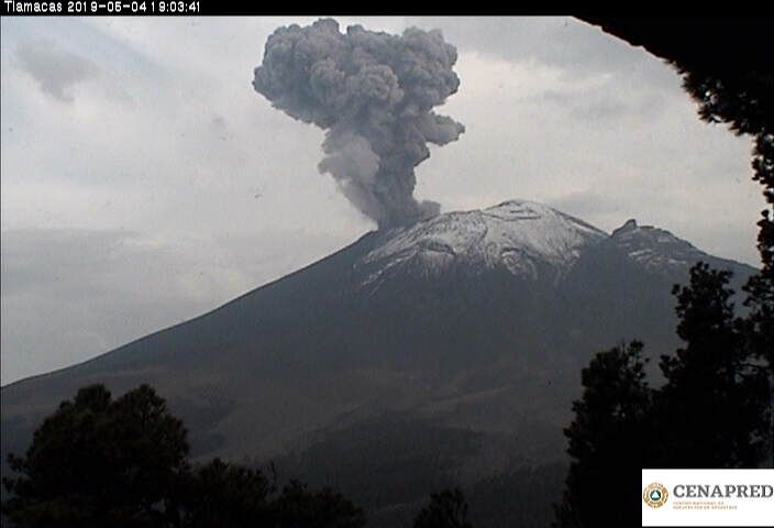 Volcán Popocatépetl emitió 32 exhalaciones, permanece en semáforo amarillo fase 2