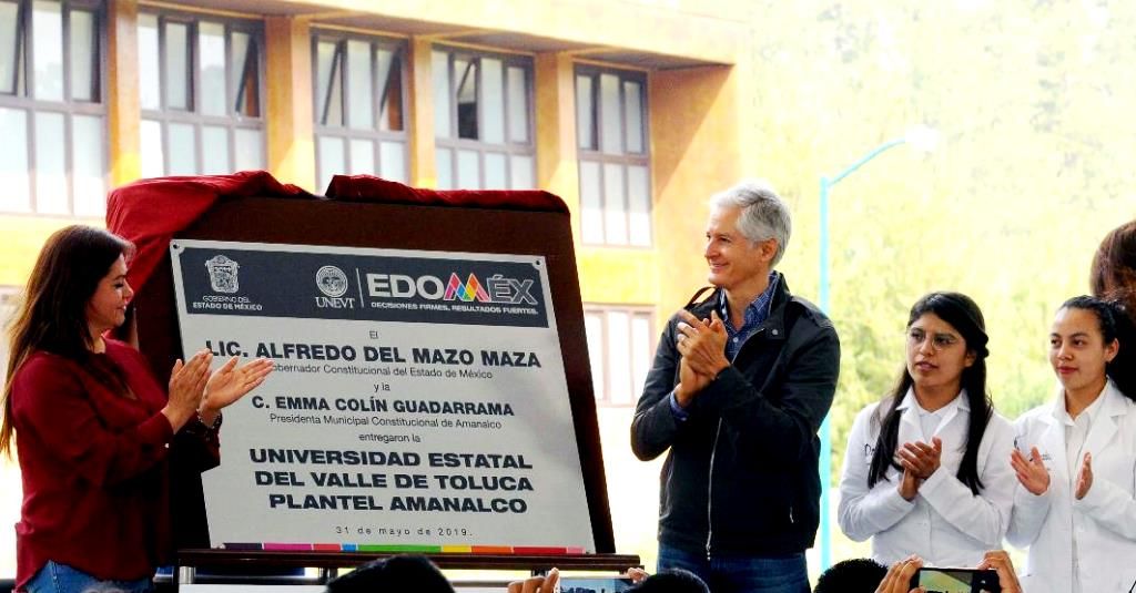 Alfredo del Mazo entrega plantel de la Universidad Estatal del Valle de Toluca en Amanalco