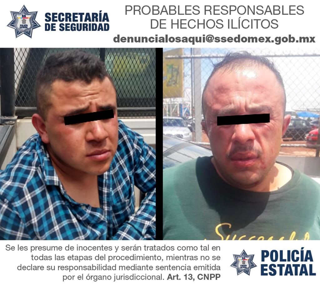 
Tras persecución,Secretaría de Seguridad y Policía Municipal, detienen a dos que viajaban en 
 vehículo reporte de robo