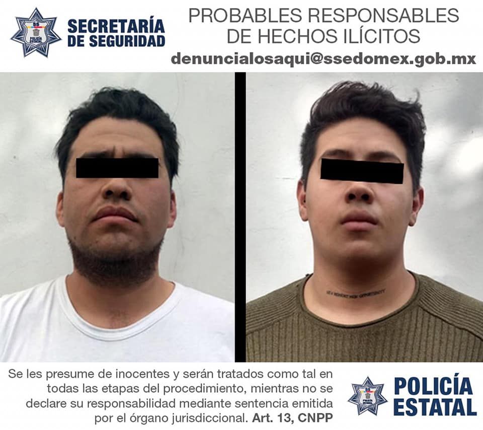 Dos detenidos integrantes de banda dedicada al robo de vehículo en Ixtapaluca 