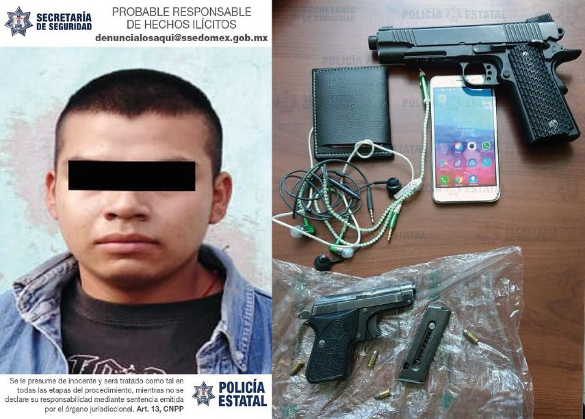 Dos jóvenes detenidos en Ecatepec por robo a transporte público
