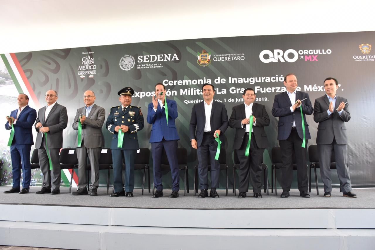 Inauguración de la Exposición Militar ’La Gran Fuerza de México’ en el ’Parque Bicentenario’ de Querétaro, Qro.