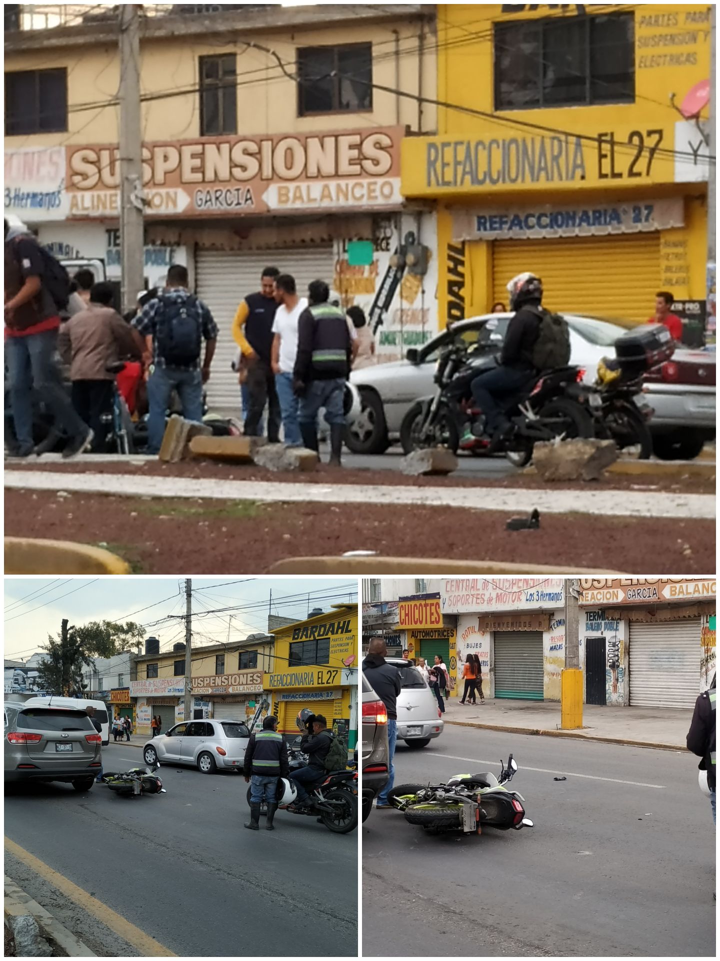 Accidente en Chicoloapan en el kilómetro 27 y medio carretera México Texcoco