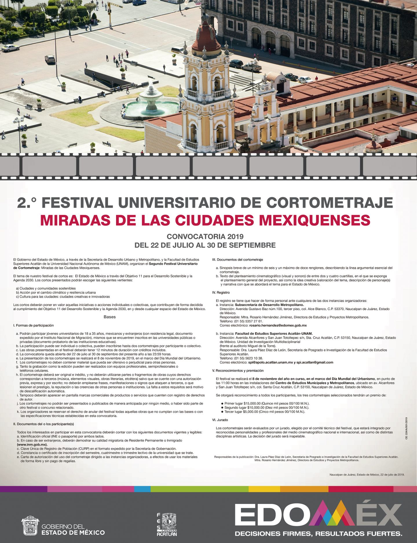 Invita GEN a participar en el segundo festival universitario de cortometraje "miradas de las ciudades mexiquenses" 