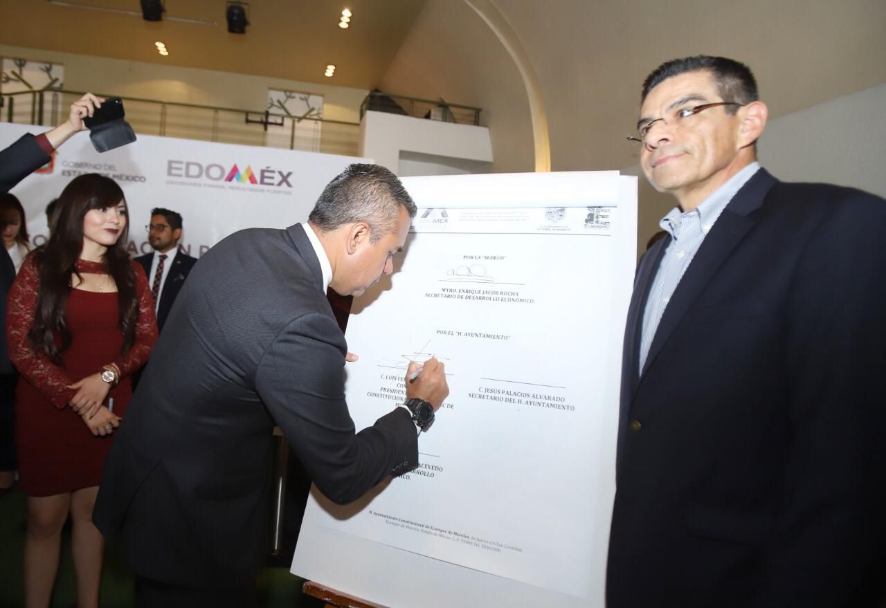 GOBIERNO DEL EDOMÉX Y DE ECATEPEC FIRMAN CONVENIO DE DESARROLLO ECONÓMICO.