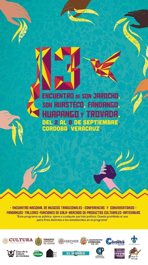 Todo listo para la treceava edición del Encuentro de Son Jarocho, Son Huasteco, Fandango, Huapango y Trovada en Córdoba
