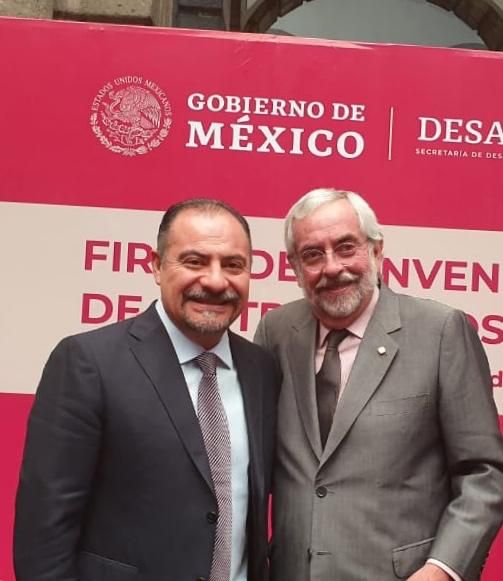 Miguel Gutiérrez firma convenio de colaboración con la SEDATU y la UNAM
