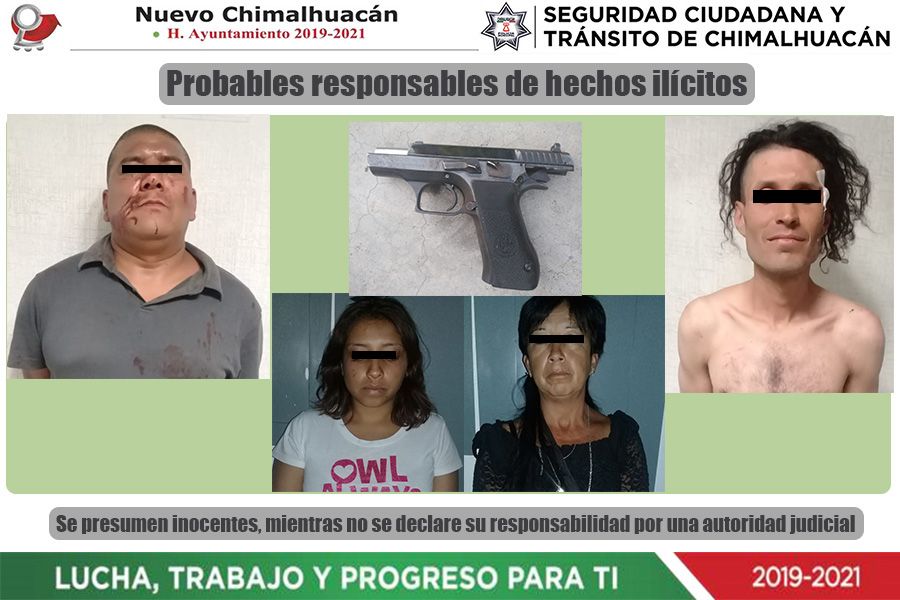 La policía de Chimalhuacán detienen a 4 durante riña 