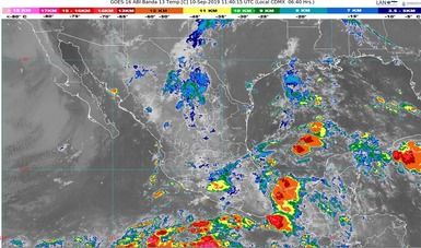 Se pronostican lluvias intensas en Chiapas, muy fuertes en Chihuahua, Estado de México, Michoacán, Guerrero y Oaxaca
