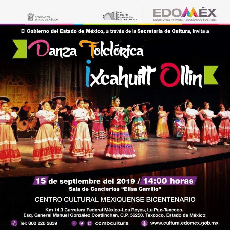Celebración del mes patrio en el Centro Cultural Mexiquense Bicentenario 