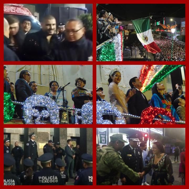 Celebra el grito de independencia Sandra Luz Falcón con más de 15 personas en Texcoco.
