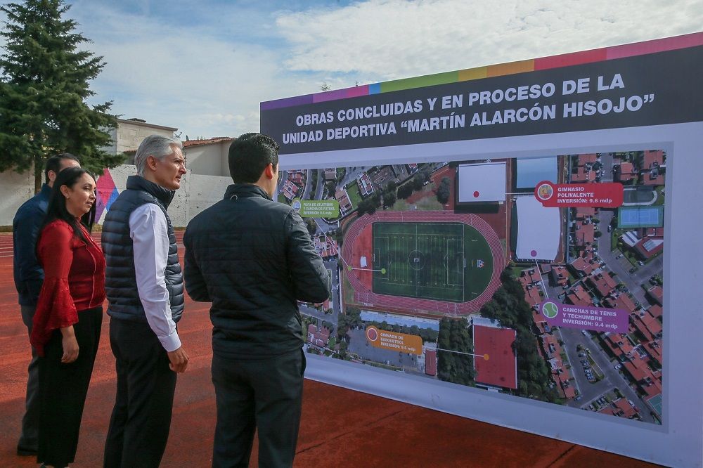 Destaca Alfredo Del Mazo inversión por mil 200 millones de pesos en construcción  y rehabilitación  de espacios deportivos 