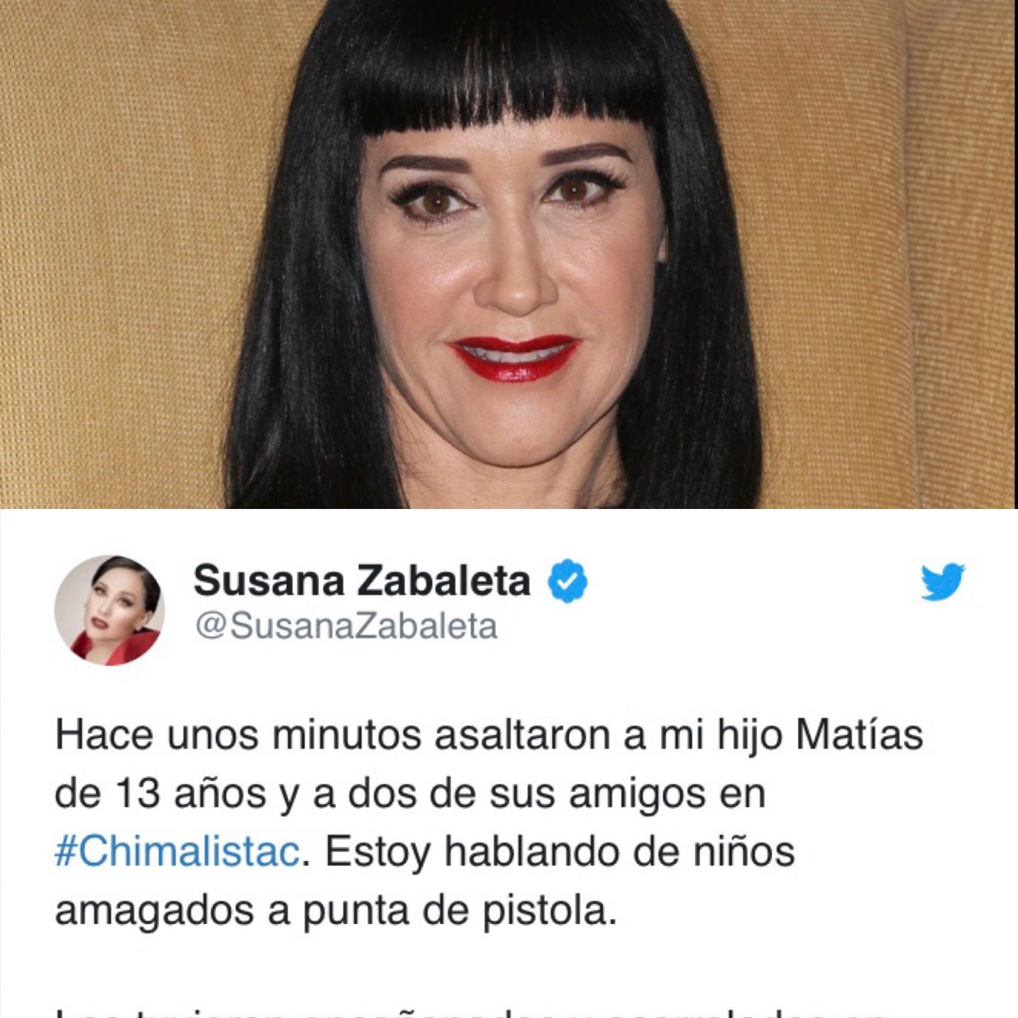 Susana Zabaleta denunció asalto a su hijo en Chimalistac 
