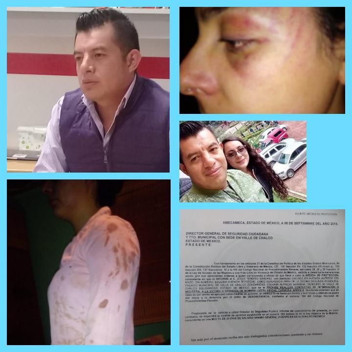 Regidor priísta del municipo Valle de Chalco golpea a su novia y es denunciado