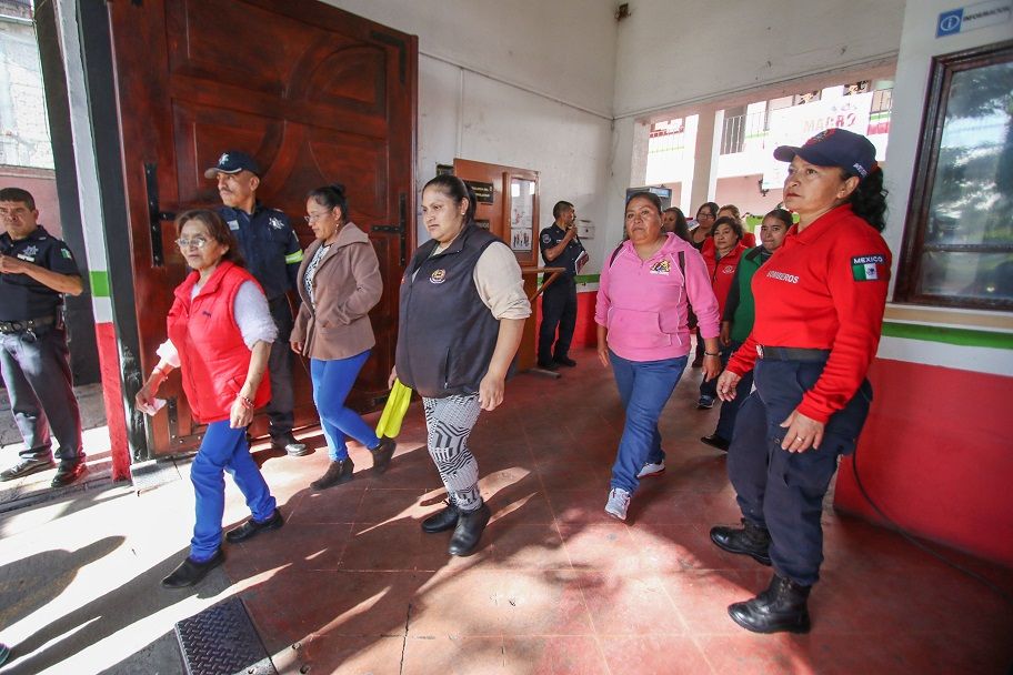 En calma y con medidas preventivas realizan Macro Simulacro en Chimalhuacán