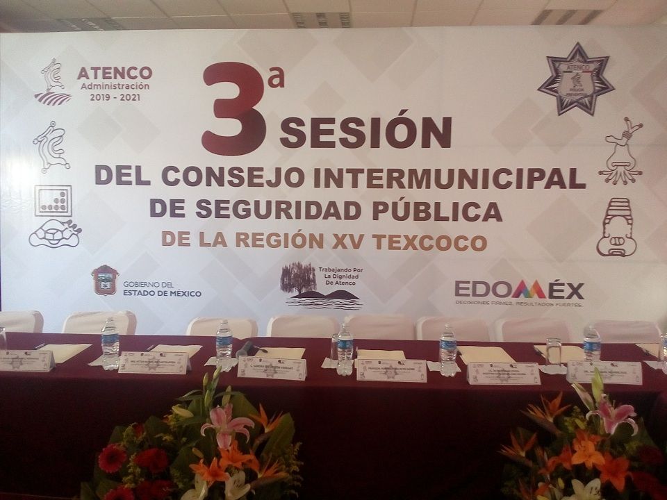 Sesiona Consejo Intermunicipal de Seguridad en Atenco