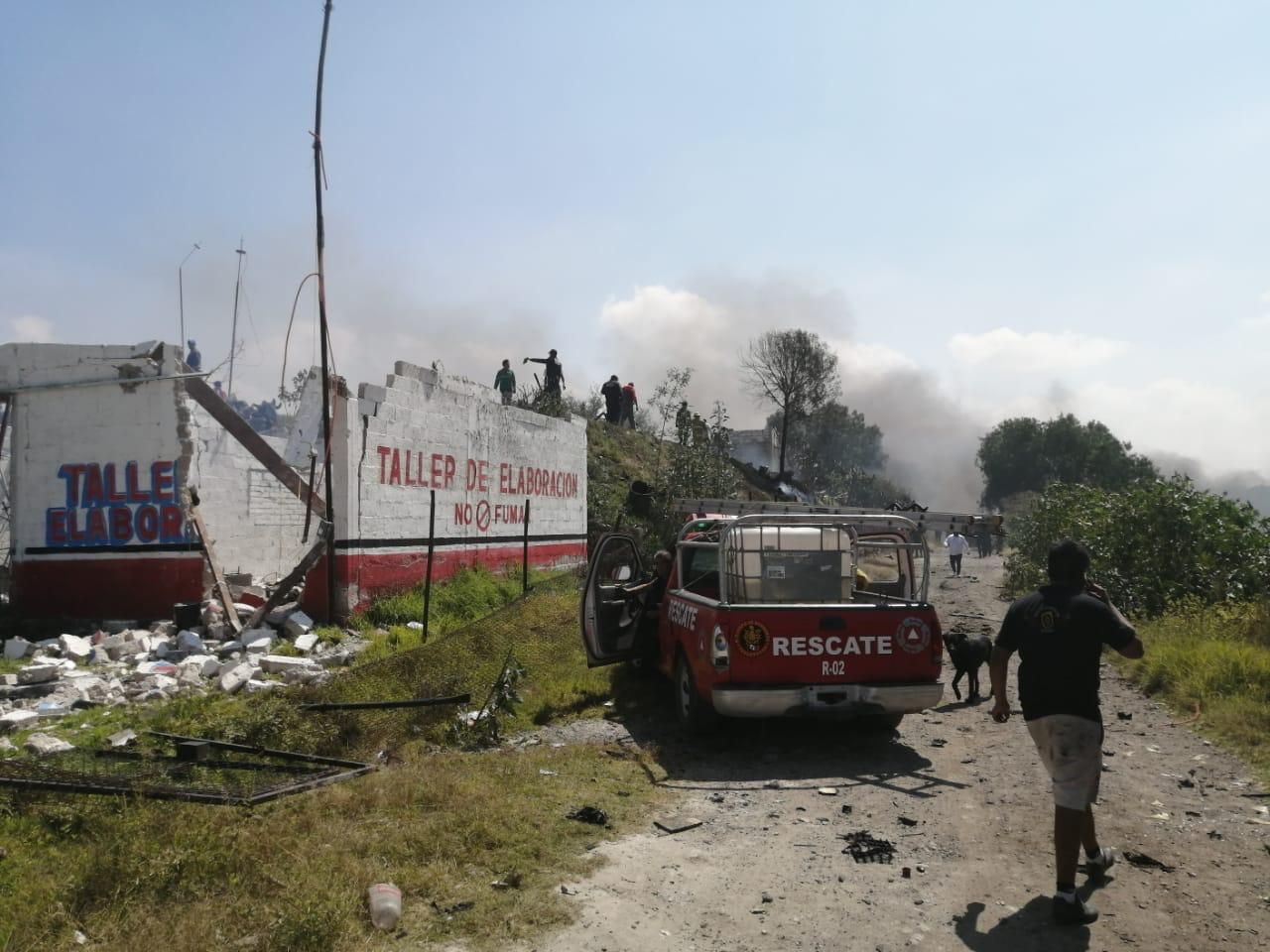 Dos muertos y seis lesionadas por explosión de polvorín en Zumpango