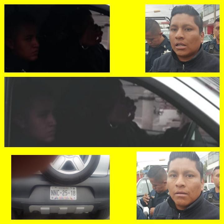 Abuso de poder e intimidaciones hace un policía municipal de Texcoco a pasajeros del transporte público.