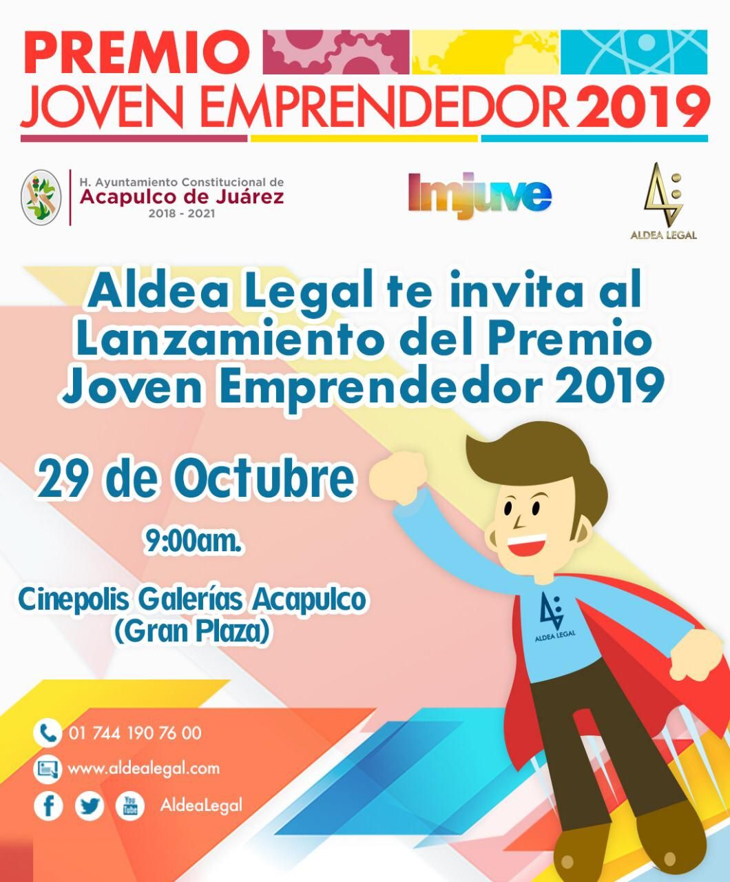 Lanzará Aldea Legal el Premio al Joven Emprendedor 2019; será este martes 29, en Acapulco 