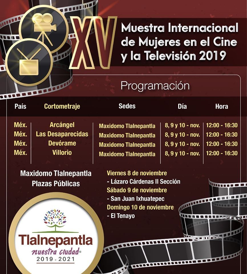 XV Muestra Internacional de Mujeres en el Cine y la Televisión 2019 llega a la Ciudad de Tlalnepantla 