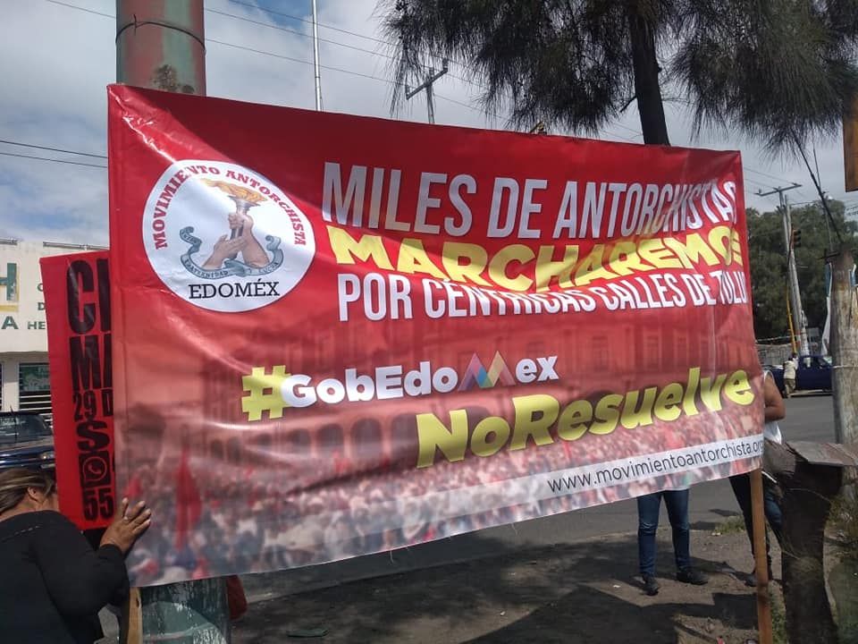Miles de Antorchistas marcharon a Toluca
