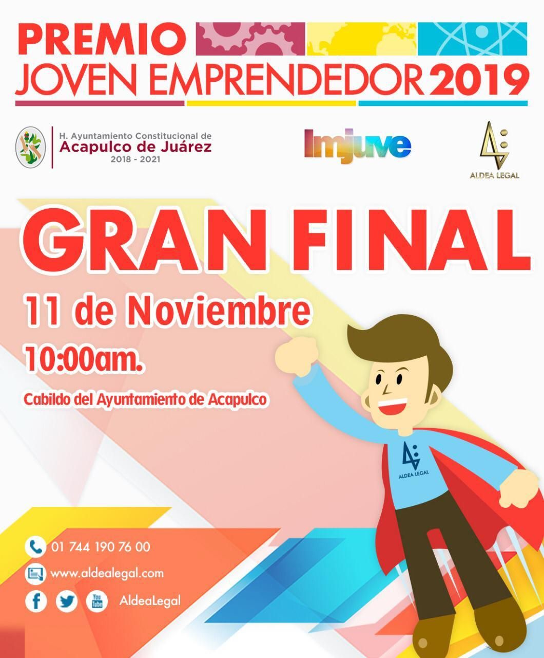 Este lunes, la gran final del Premio al Joven Emprendedor 2019; fue organizado por Aldea Legal 