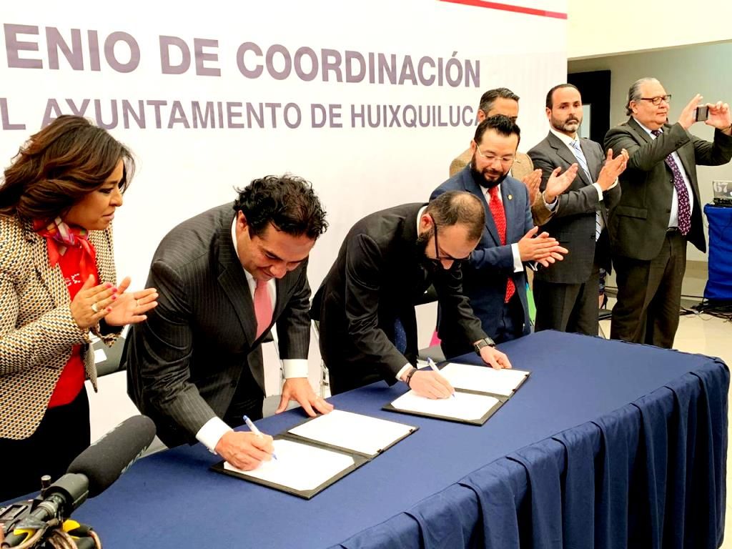 Firma la Secretaria de Justicia y Derechos Humanos convenio con Huixquilucan para agilizar inversión