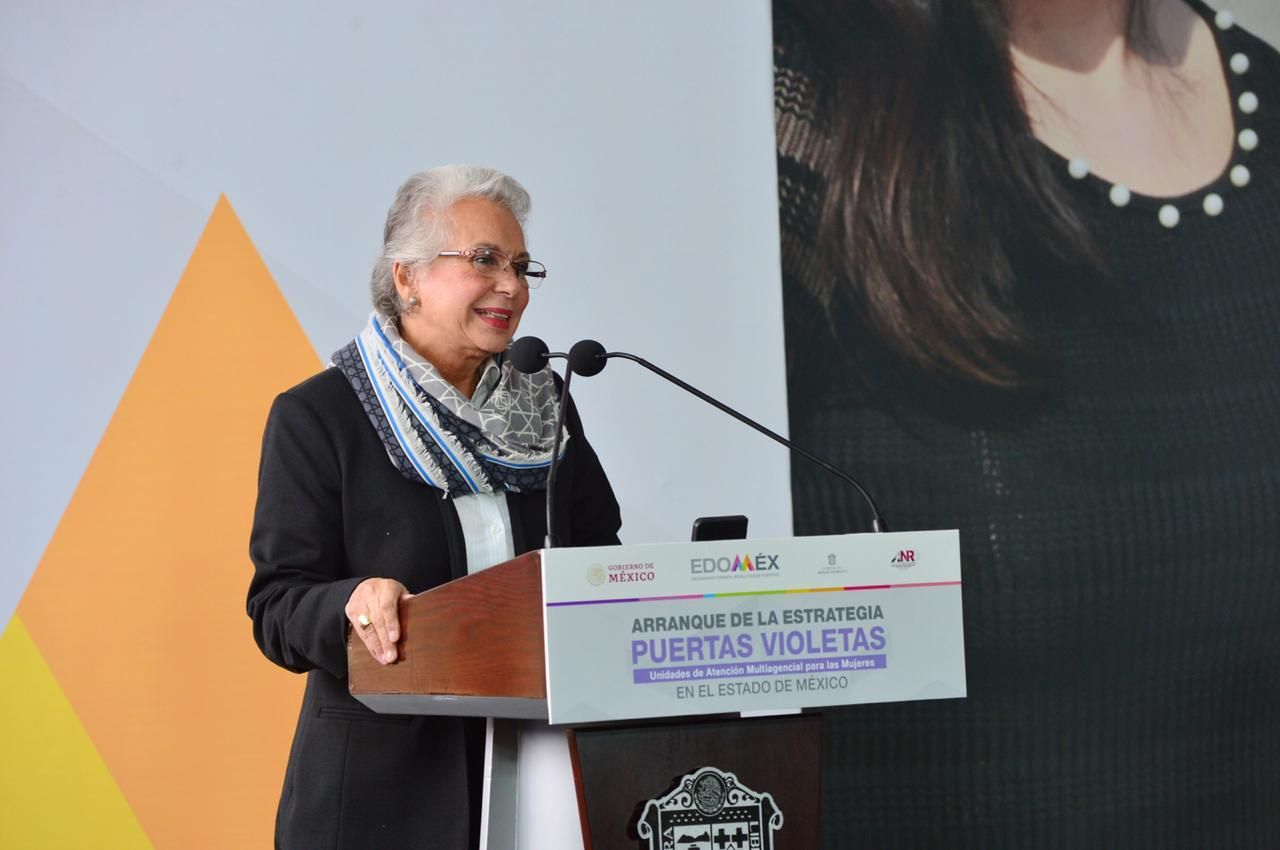 Ponen en marcha Olga Sánchez Cordero y Alfredo del Mazo estrategia "Puertas Violetas" para apoyar a mujeres mexiquenses víctimas de violencia