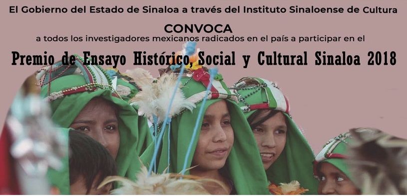 El 22 cierra la convocatoria al Premio de Ensayo Histórico, Social y Cultural Sinaloa 2018