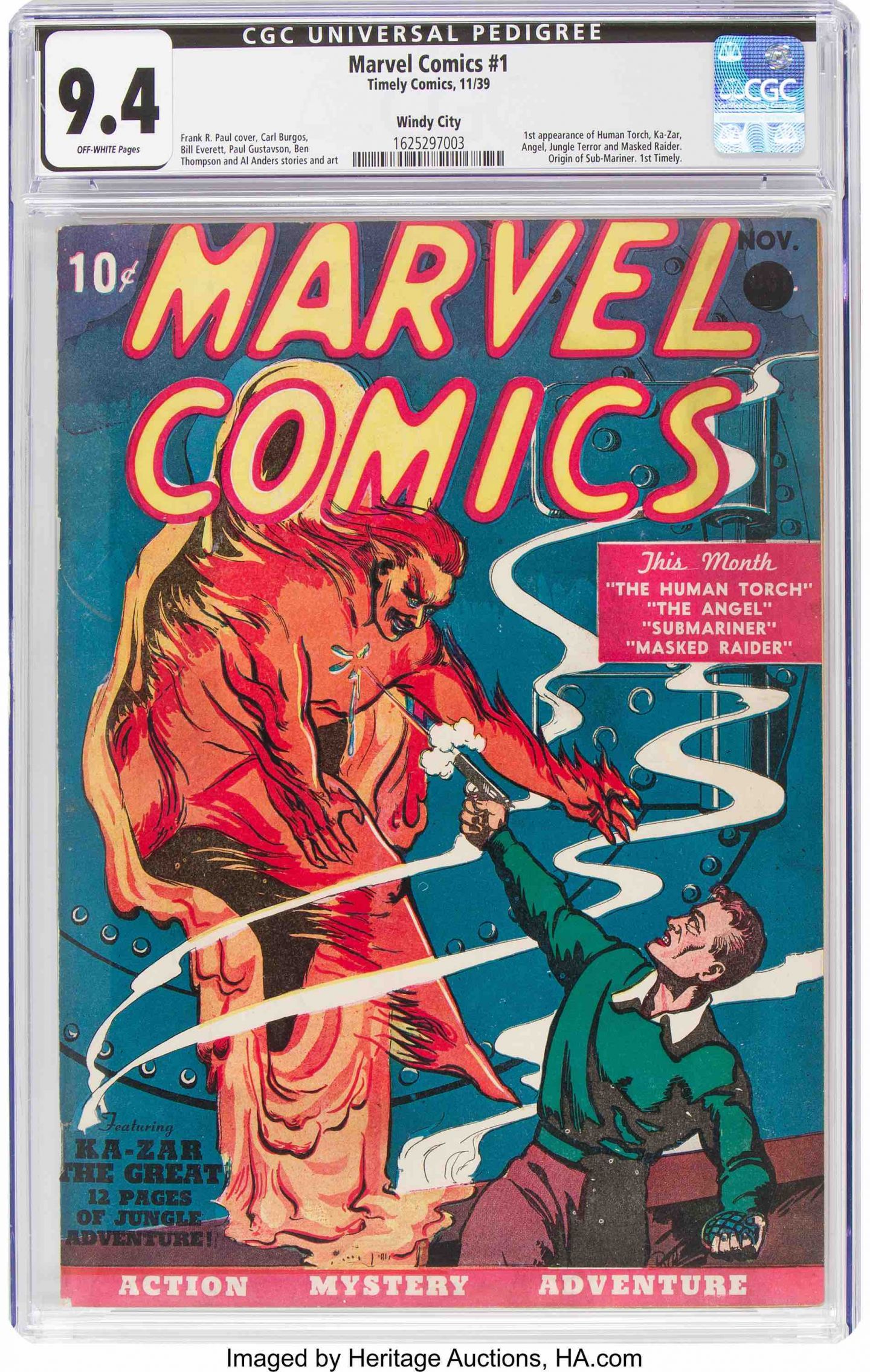 El primer número de Marvel Comics se vendió por una cifra récord


