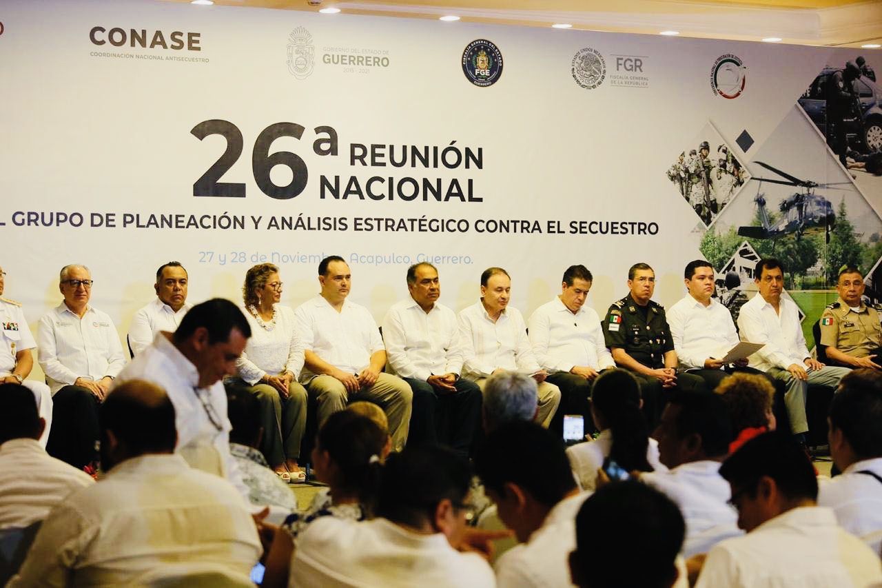 Inauguran Astudillo y Durazo la XXVI Reunión Nacional del Grupo de Planeación y Análisis Estratégico Contra el Secuestro 