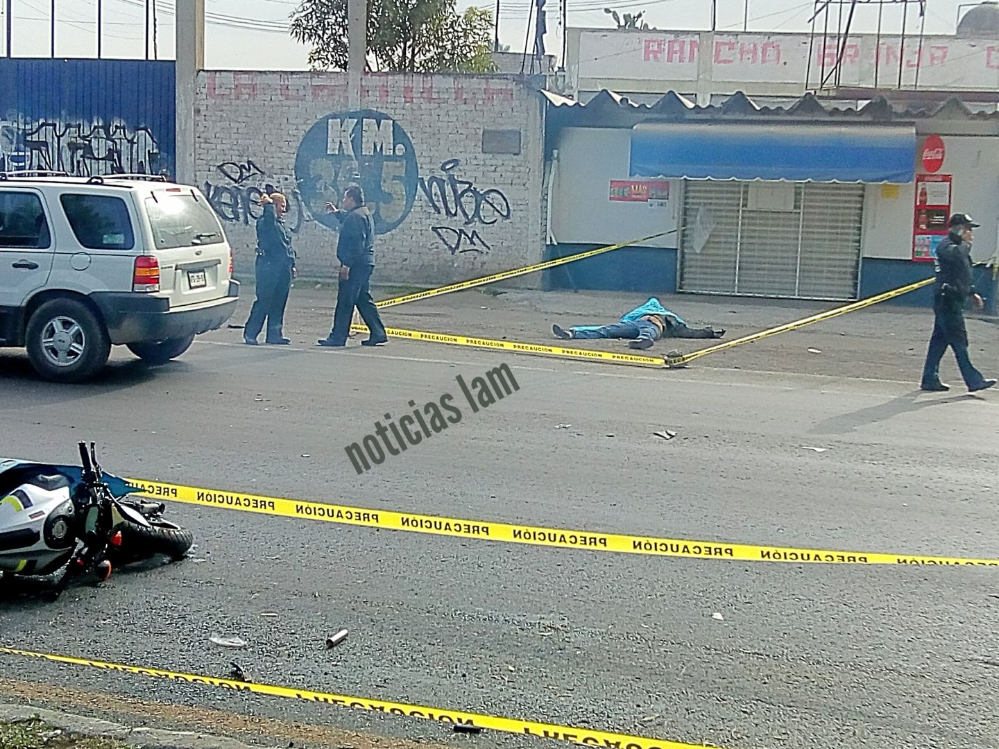 Muere motociclista sobre la carretera  Texcoco-Los Reyes