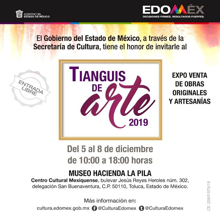 Alistan tianguis de arte 2019 en El Centro Cultural Mexiquense 