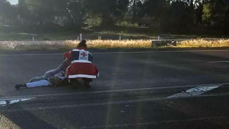 Muere ciclista sobre la autopista México-Pirámides.
