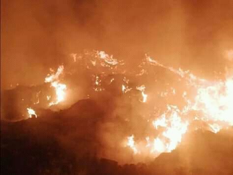 Se registra incendio en basurero de Tezontepec de Aldama