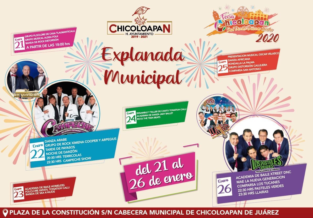 Este 25 y 26 de enero se presenta comparsa San Antonio y Tucanes, "Feria Chicoloapan 2020"