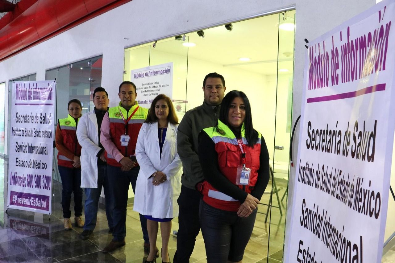 Secretaría de Salud mantiene vigilancia sanitaria en aeropuerto de Toluca por Coronavirus