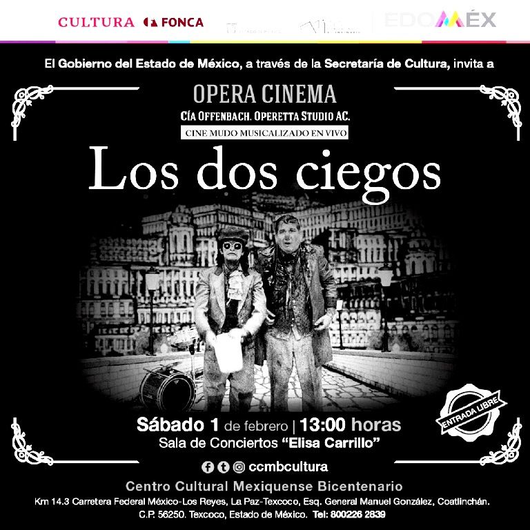 Ópera–Cinema presenta ’Los Dos Ciegos’ en el CCMB