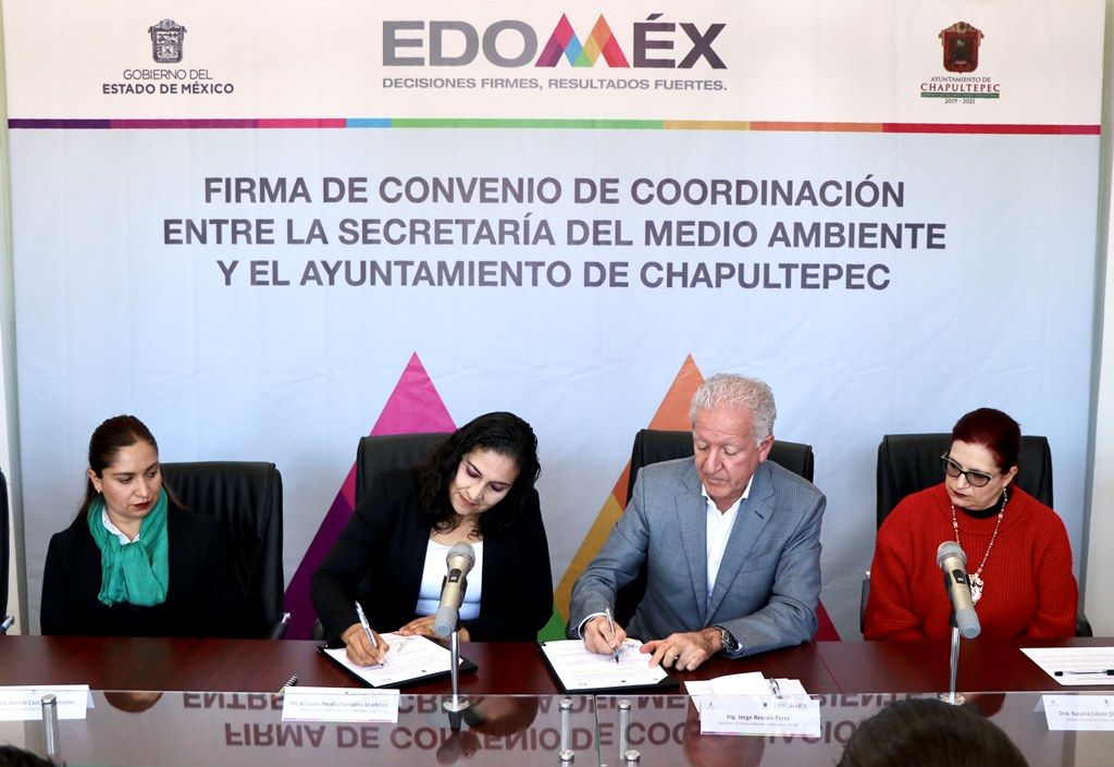 El GEM firma convenio de coordinación para el manejo de residuos sólidos, con los ayuntamientos de Chapultepec y Mexicaltzingo